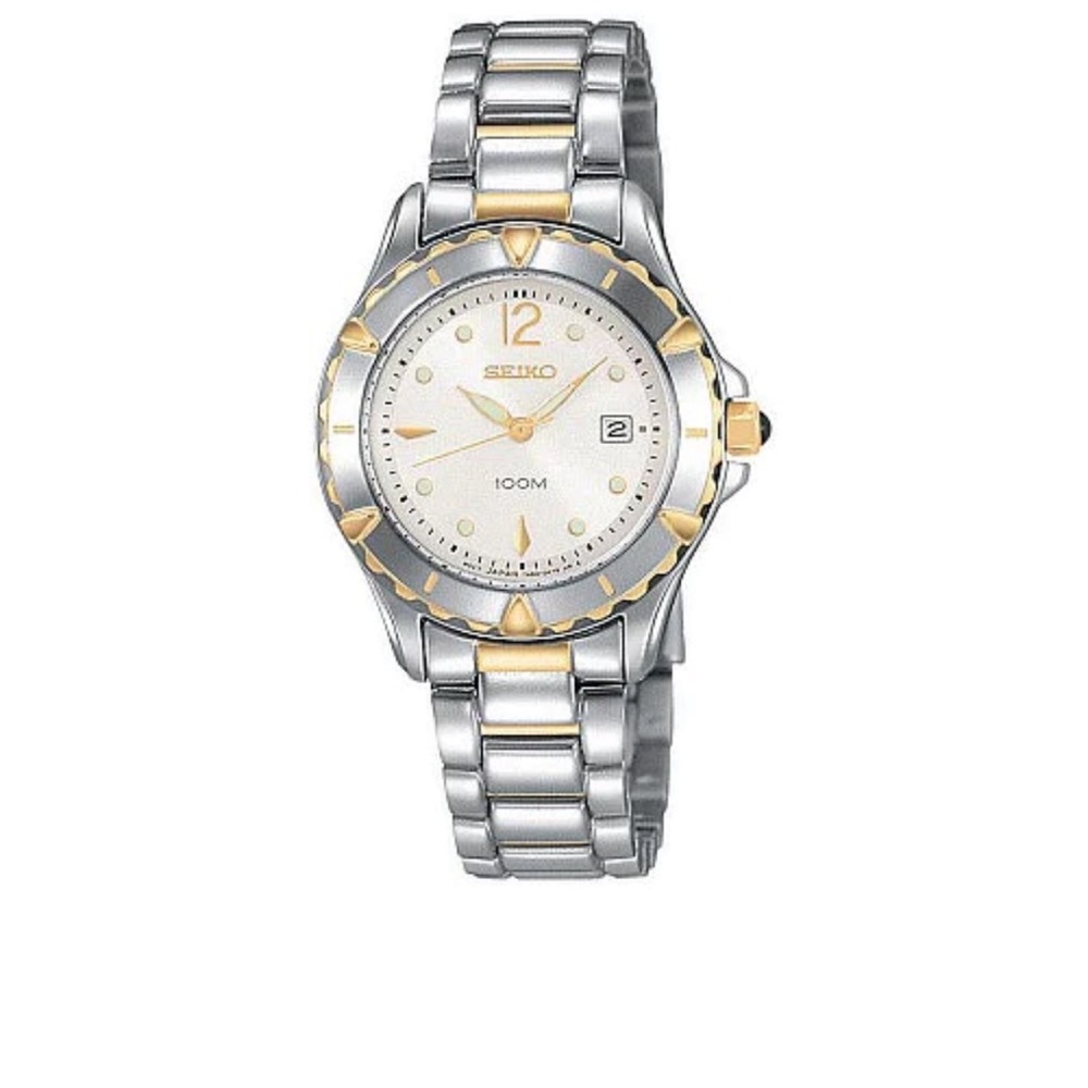 Seiko Ladies two tone bracelet watch SXDA94 WORKING BATT!